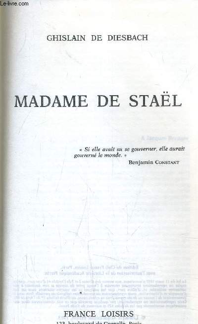 MADAME DE STAEL.