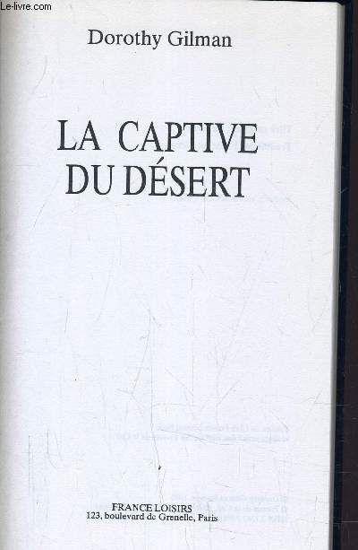 LA CAPTIVE DU DESERT.