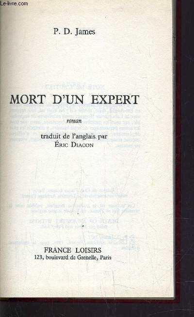 MORT D'UN EXPERT.