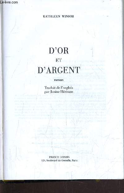 D'OR ET D'ARGENT.