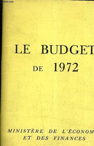 LE BUDGET DE 1972.
