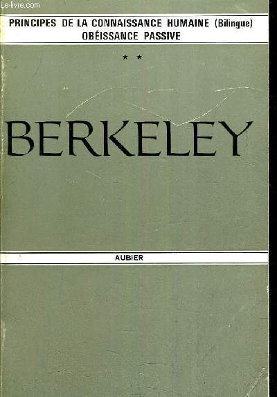 OEUVRES CHOISIES DE BERKELEY - TOME 2 .