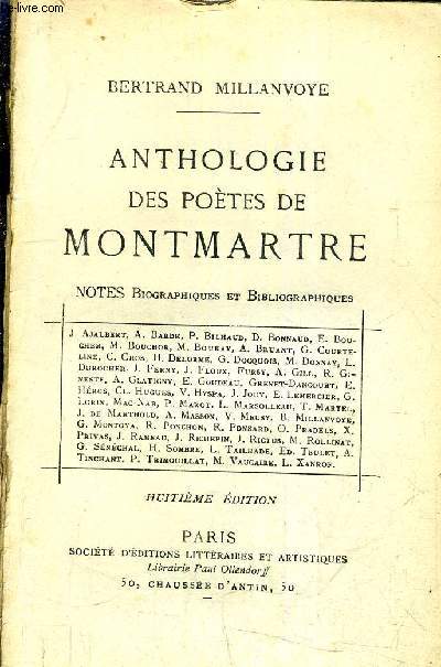 ANTHOLOGIE DES POETES DE MONTMARTRE /8E EDITION.