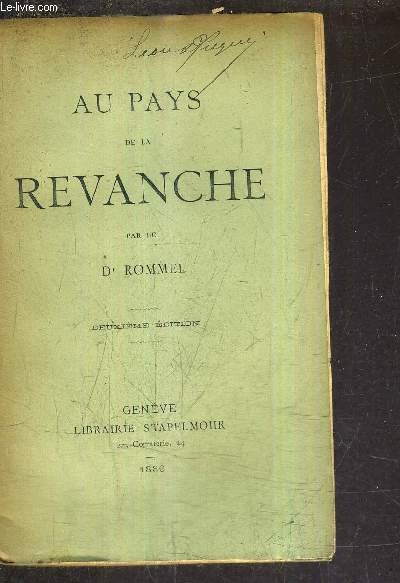 AU PAYS DE LA REVANCHE /2E EDITION.
