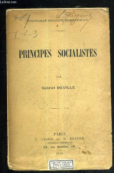 PRINCIPES SOCIALISTES.