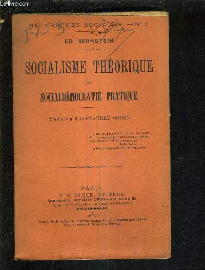 SOCIALISME THEORIQUE ET SOCIALDEMOCRATIE PRATIQUE .