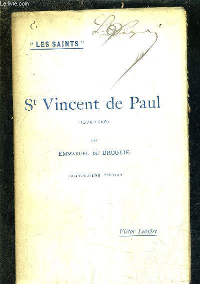 SAINT VINCENT DE PAUL (1576-1660) / 14E EDITION .