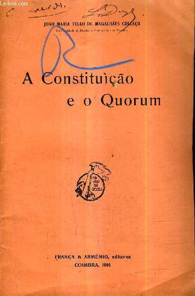 A CONSTITUICAO E O QUORUM (PLAQUETTE).