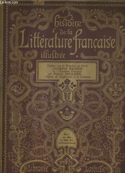 HISTOIRE LA LITTERATURE FRANCAISE ILLUSTREE FASCICULE 34.