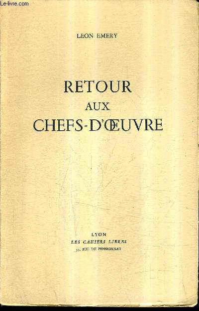 RETOUR AUX CHEFS D'OEUVRE.