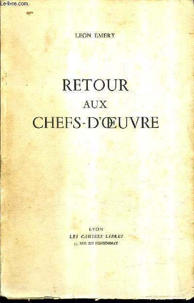 RETOUR AUX CHEFS D'OEUVRE.
