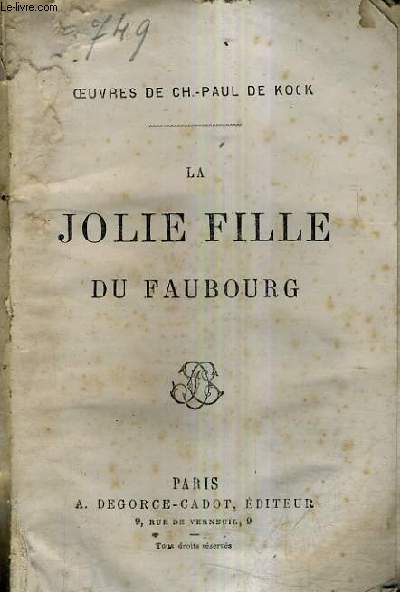 LA JOLIE FILLE DU FAUBOURG.