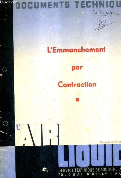 L'AIR LIQUIDE N329 1957 - L'EMMANCHEMENT PAR CONTRADICTION.