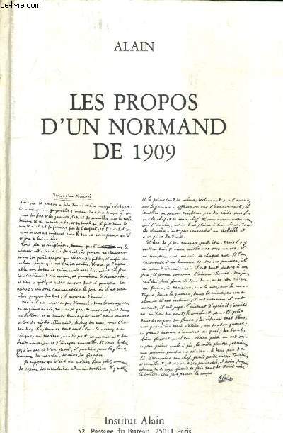 LES PROPOS D'UN NORMAND DE 1909.