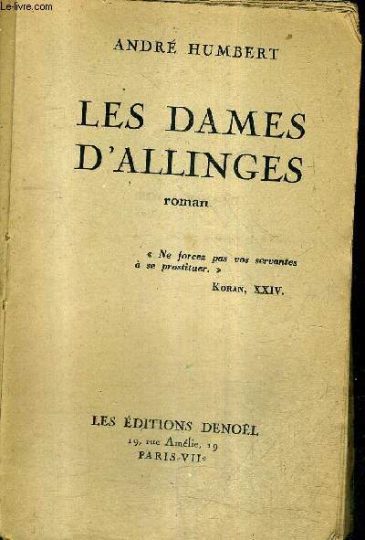 LES DAMES D'ALLINGES - ROMAN.