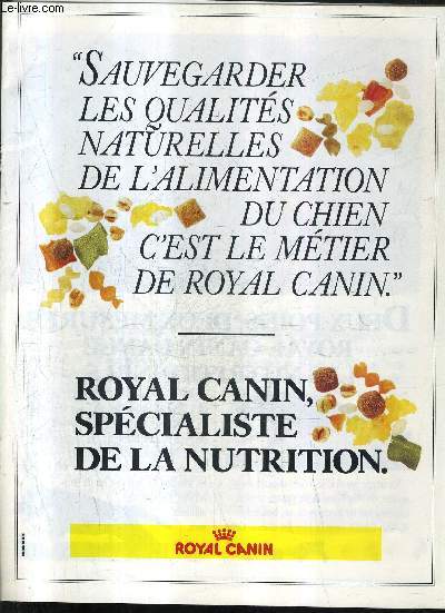 FASCICULE : ROYAL CANIN SPECIALISTE DE LA NUTRITION.