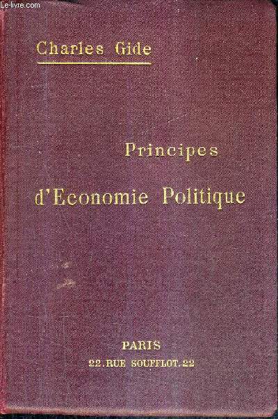 PRINCIPES D'ECONOMIE POLITIQUE / 19E EDITION.