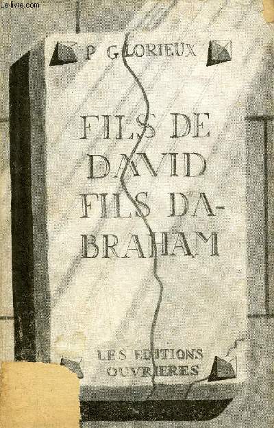 FILS DE DAVID FILS D'ABRAHAM - ESSAI D'HISTOIRE SAINTE.