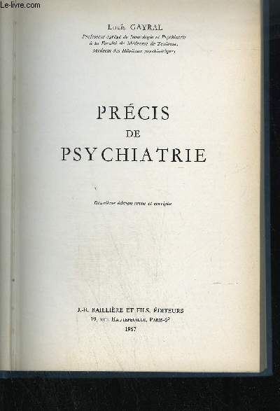 PRECIS DE PSYCHIATRIE - 2EME EDITION
