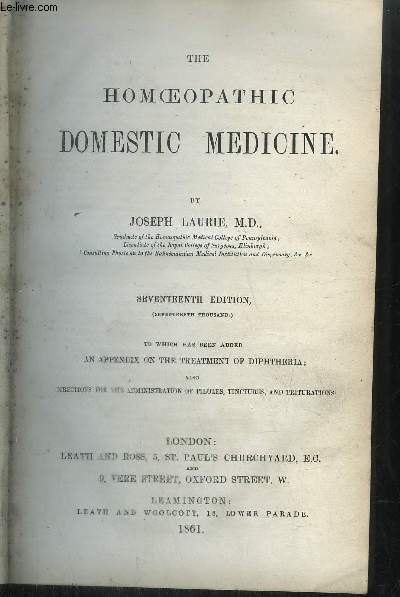 THE HOMEOPATHIC DOMESTIC MEDICINE