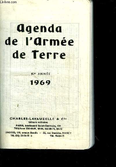 AGENDA DE L'ARMEE DE TERRE 1969
