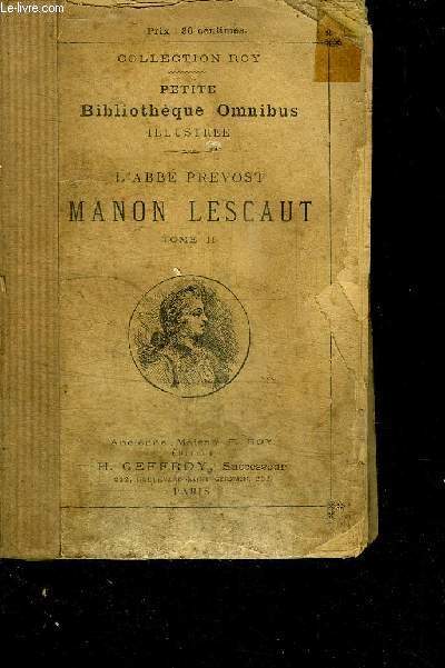 MANON L'ESCAUT - TOME 2 / COLELCTION ROY - PETITE BIBLIOTHEQUE OMNIBUS ILLUSTREE