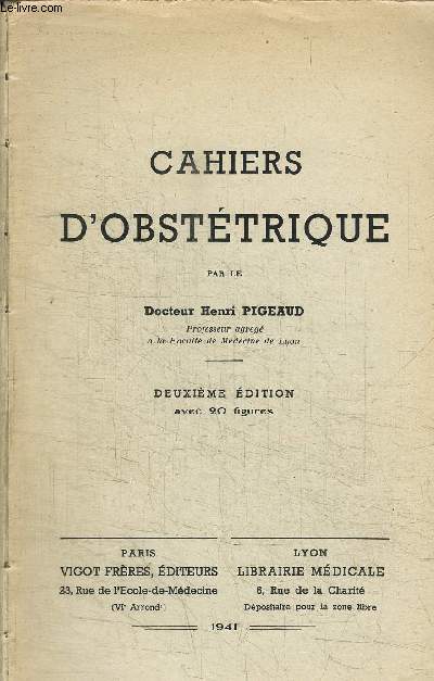 CAHIERS D'OBSTETRIQUE / 2E edition