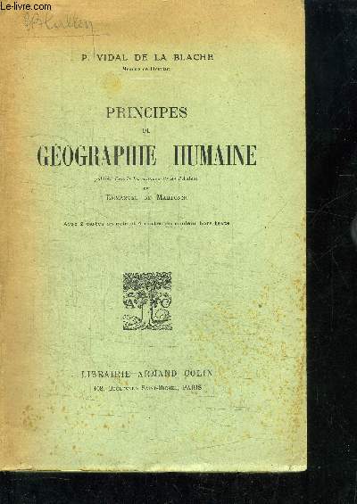 PRINCIPES DE GEOGRAPHIE HUMAINE