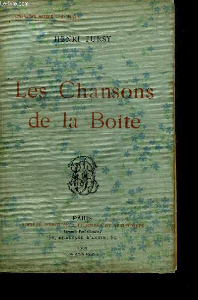 LES CHANSONS DE LA BOITE (CHANSONS ROSES 3e SERIE)
