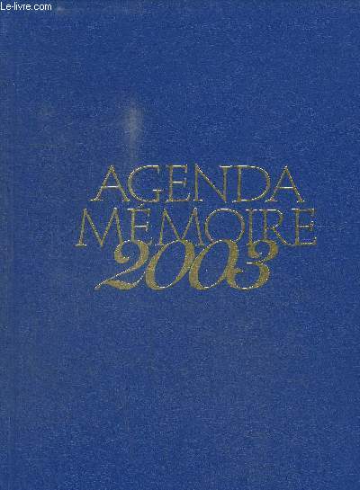 AGENDA MEMOIRE 2003