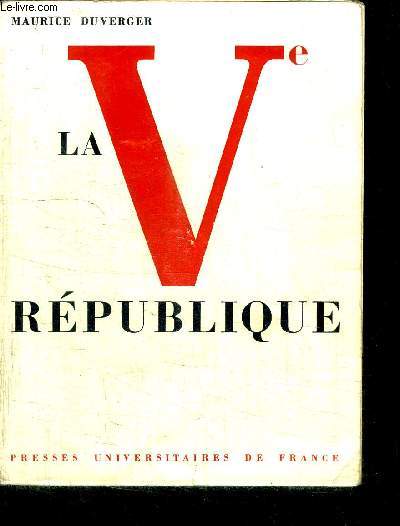 LA Ve REPUBLIQUE / 4e EDITION REFONDUE