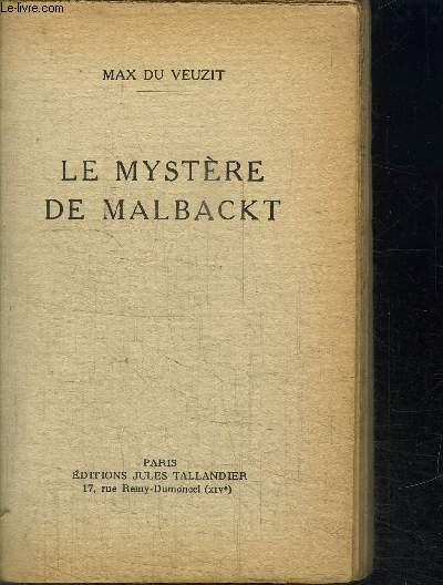 LE MYSTERE DE MALBACKT