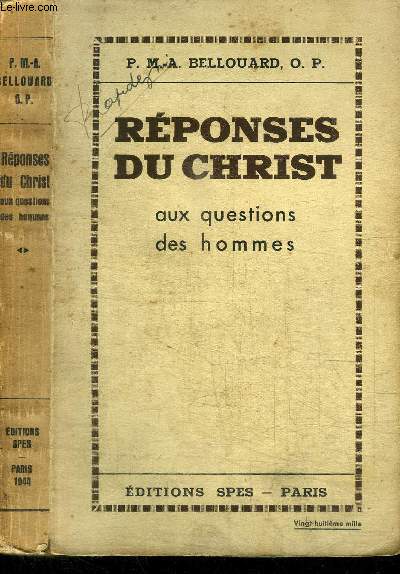 REPONSES DU CHRIST AUX QUESTIONS DES HOMMES