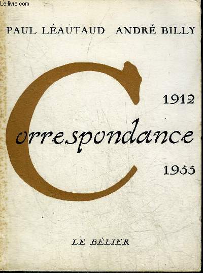 CORRESPONDANCE 1912-1955.