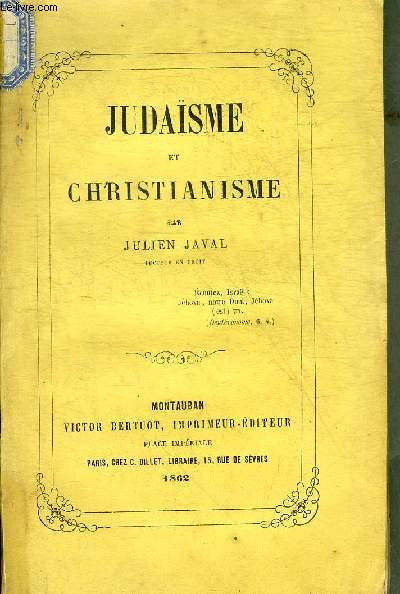 JUDAISME ET CHRISTIANISME.