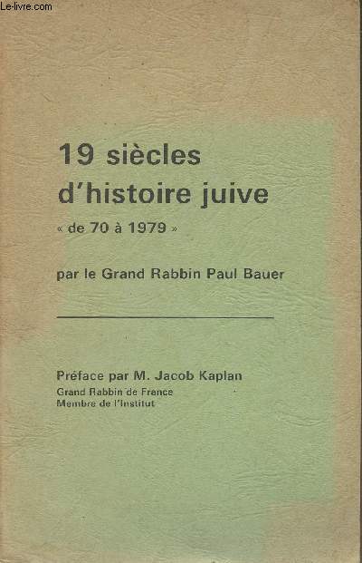 19 sicles d'histoire juive de 70  1979