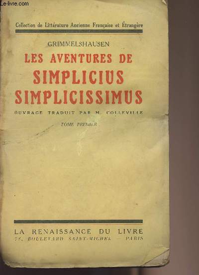Les aventures de Simplicius simplicissimus - collection de 