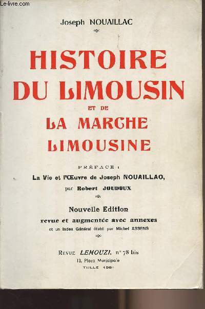 Histoire du Limousin et de la Marche Limousine