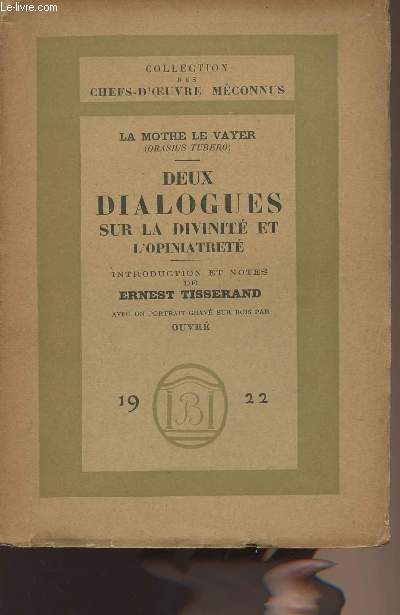Deux dialogues sur la divinit et l'opiniatret - collection 