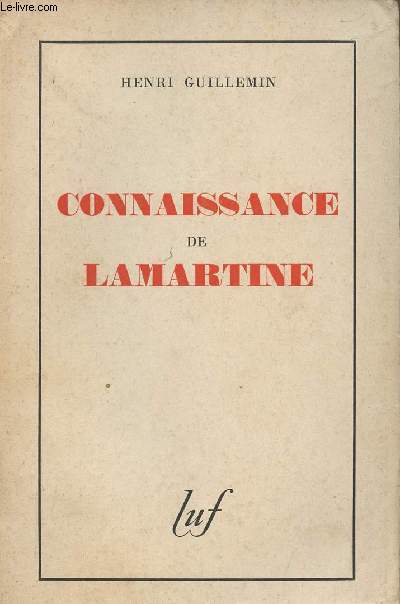 Connaissance de Lamartine