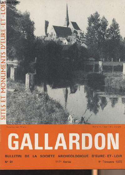 Gallardon - Sites et monuments d'Eure-et-Loir - Bulletin de la socit archologique d'Eure-et-Loir n51 - 117e anne