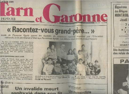La Dpche du Midi - Tarn et Garonne - merc. 7 mai 86 - 