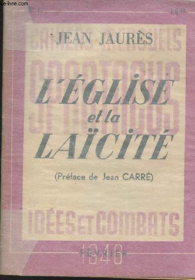 L'glise et la lacot - Prface de Jean Carr - Fvrier 1946