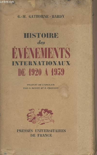 Histoire des vnements internationaux de 1920  1939