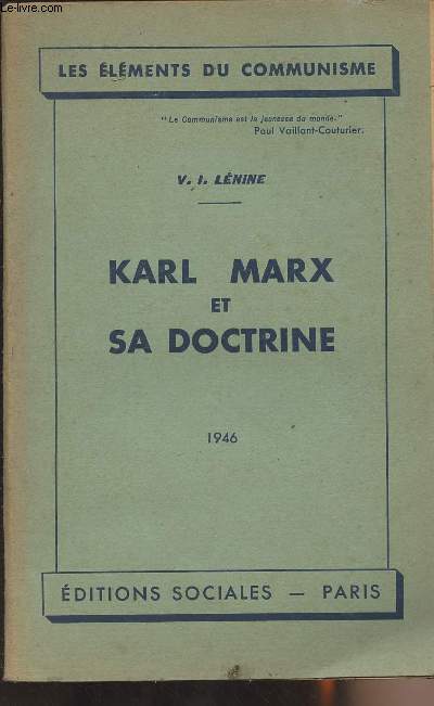 Karl Marx et sa doctrine- 