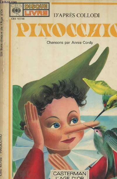 Pinocchio - CBS Disque livre - Chansons par Annie Cordy