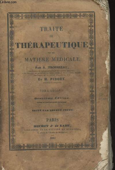 Trait de thrapeutique et de matire mdicale - Tome 2 - 2e dition