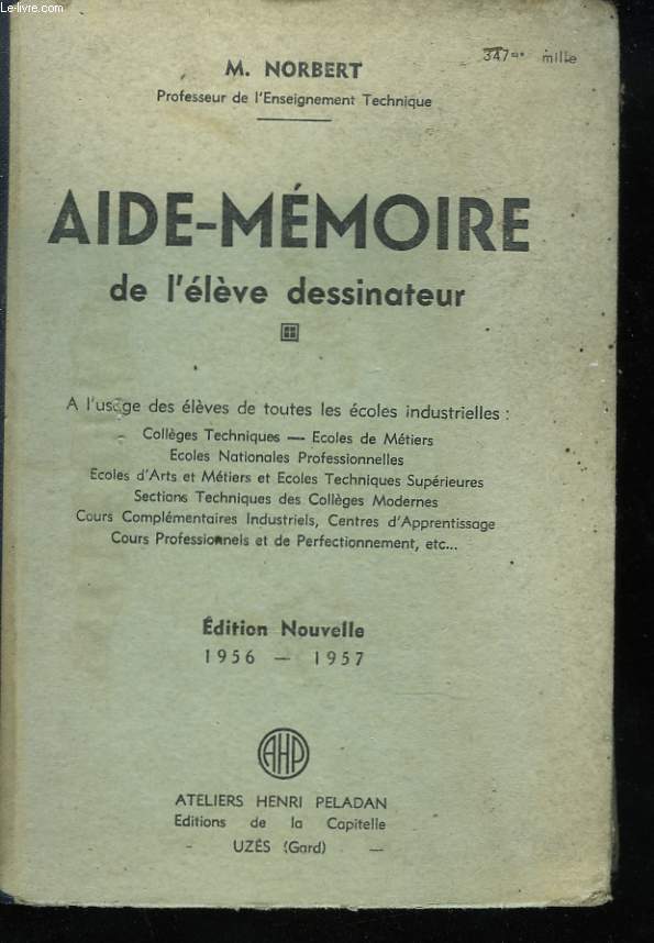AIDE-MEMOIRE DE L'ELEVE DESSINATEUR