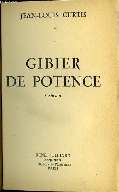 GIBIER DE POTENCE - ROMAN