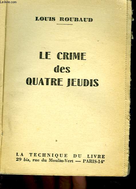 LE CRIME DES 4 JEUDIS